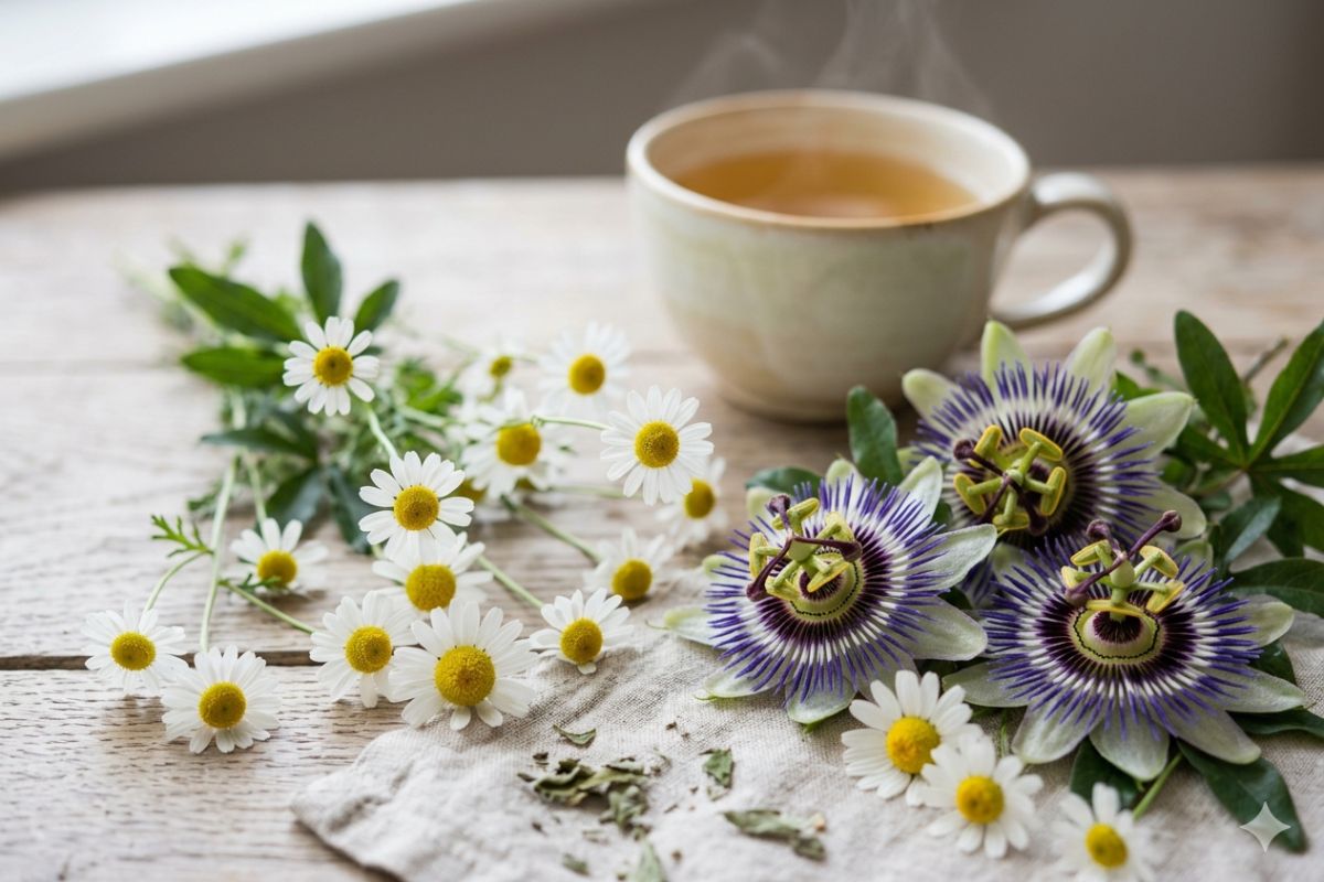  infusi&oacute;n Flores de manzanilla y pasiflora