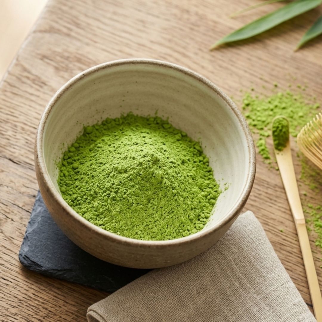 T&eacute; matcha en polvo verde