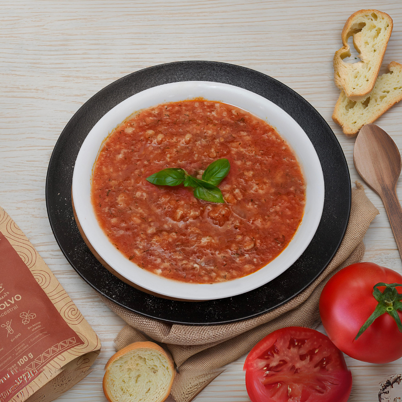 Sopa de tomate con Maca