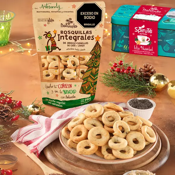 Rosquillas Integrales Arroz Paquetón Edición Navidad