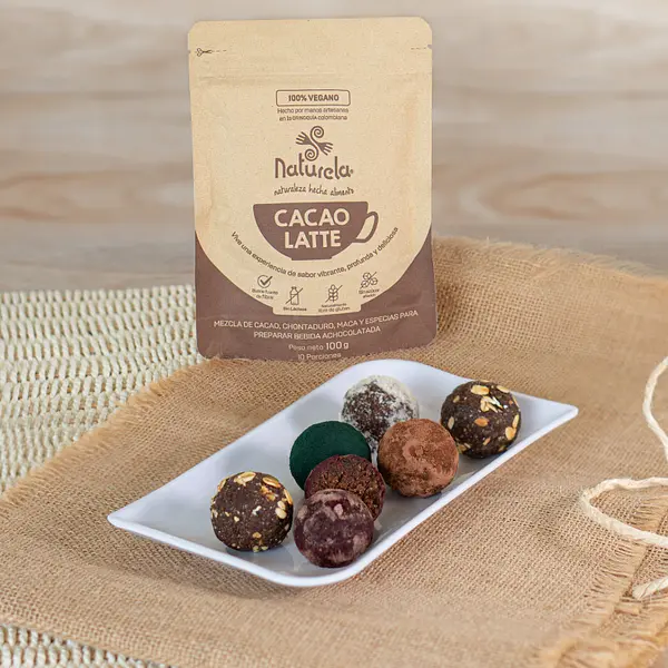 Trufas con cacao latte