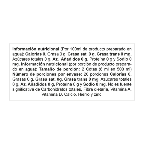 Tabla nutricional Snack de queso