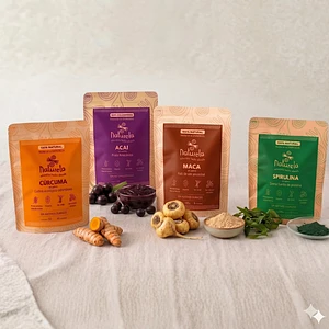 Superalimentos en Polvo: Spirulina, Maca, Açaí y Cúrcuma