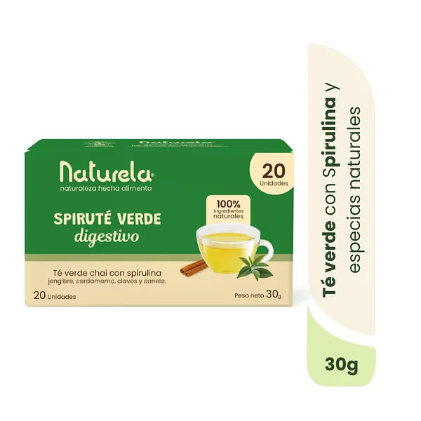 Spiruté Verde X 20 | Infusión Digestiva Con Spirulina