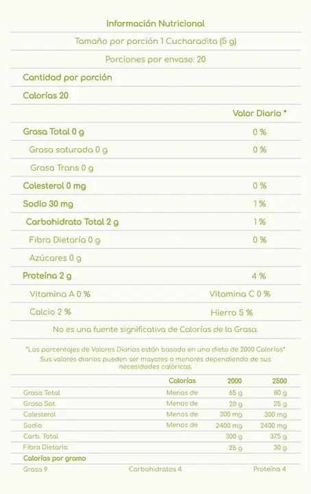 Tablas Nutricionales